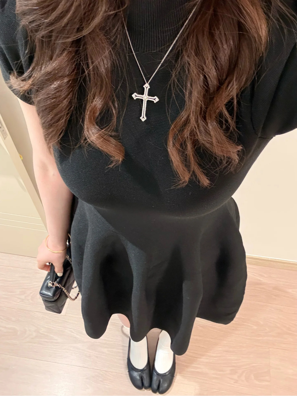 Black Waist-Cinching Knit Dress Women Summer Slimming Short Sleeve Short Dress - Style 439bc6 - Image 3