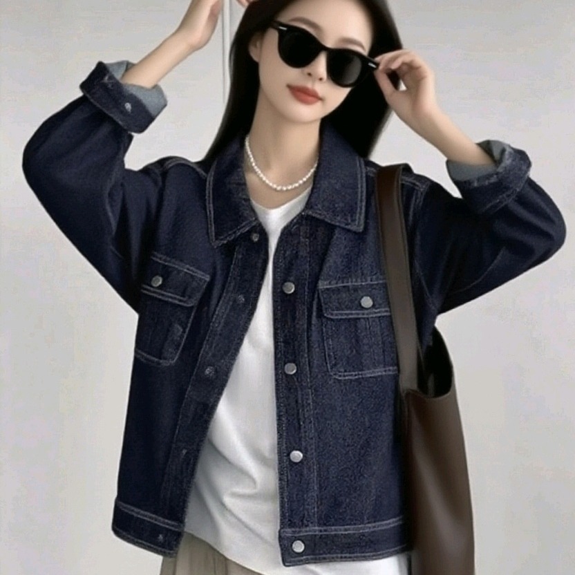 New Comfortable Fashionable Versatile Petite Slimming Loose Casual Denim Jacket