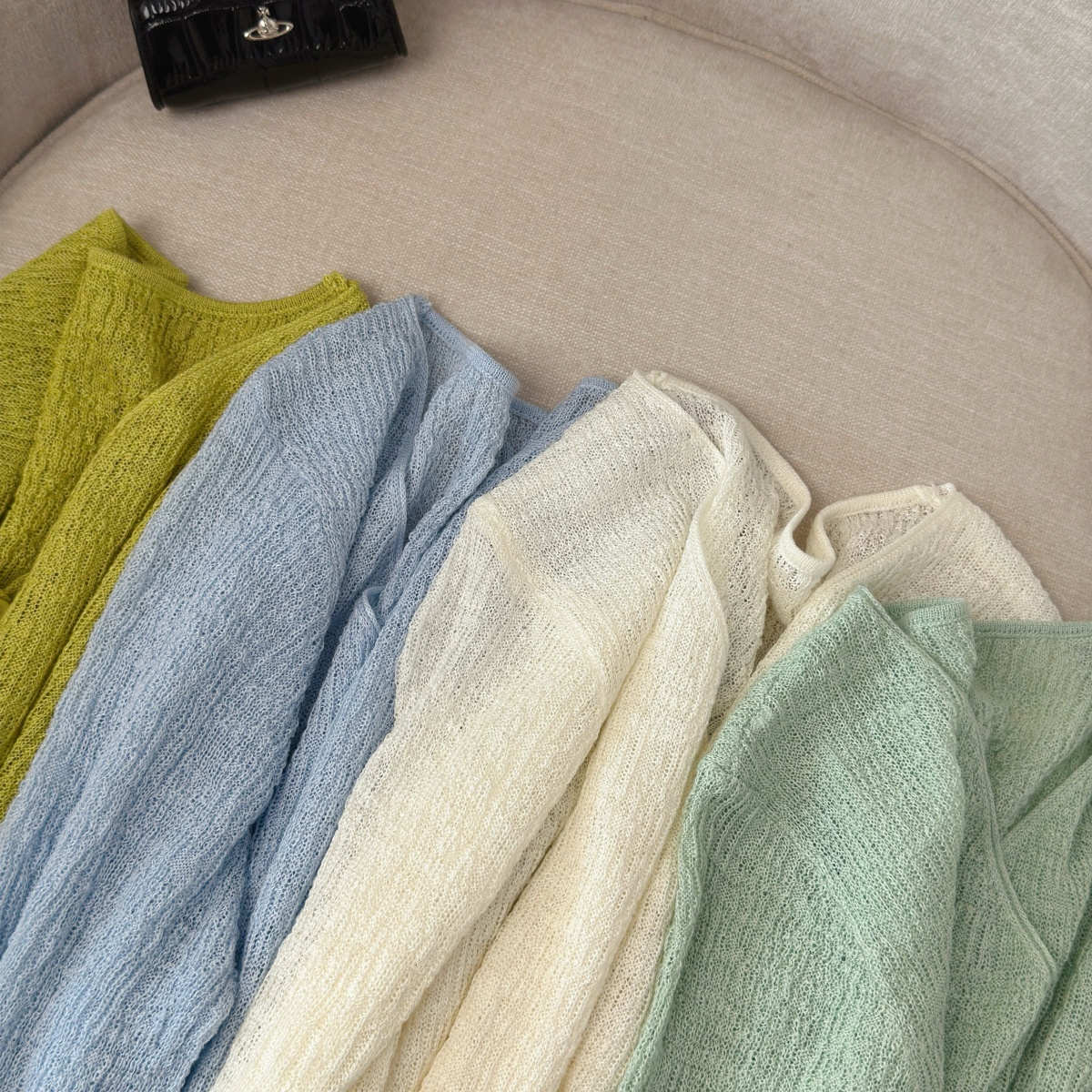 Women's Lightweight Knit Sun Protection Cardigan Summer Loose Solid Color Shirt - Image 5